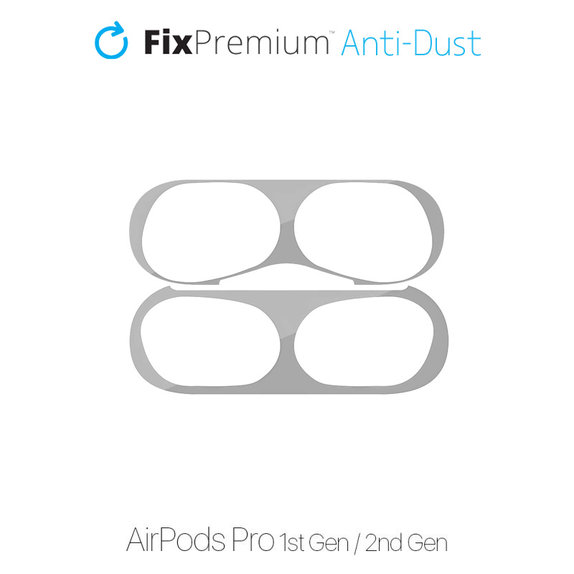 FixPremium - Antidust Sticker for AirPods Pro, silver