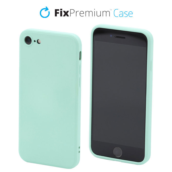 FixPremium - Silicone Case for iPhone 7, 8, SE 2020 & SE 2022, light cyan