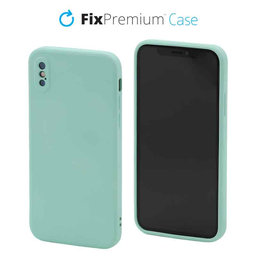 FixPremium - Silicone Case for iPhone X & XS, light cyan
