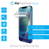 FixPremium HydroGel Anti-Spy - Screen Protector for iPhone 13, 13 Pro, 14 & 16e