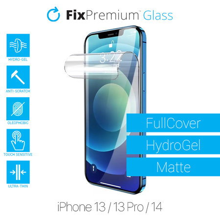 FixPremium HydroGel Matte - Screen Protector for iPhone 13, 13 Pro & 14