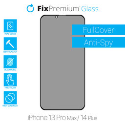 FixPremium Privacy Anti-Spy Glass - Tempered Glass for iPhone 13 Pro Max & 14 Plus