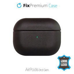 FixPremium - Leather Case for AirPods 3, black