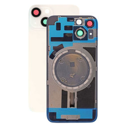 Apple iPhone 14 - Rear Housing Glass + Camera Lens + Metal Plate + Magsafe Magnets (Starlight)