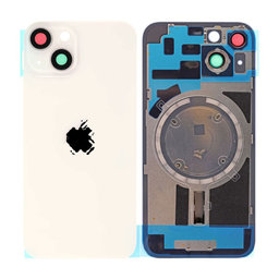 Apple iPhone 14 - Rear Housing Glass + Camera Lens + Metal Plate + Magsafe Magnets (Starlight)