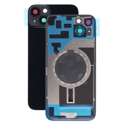 Apple iPhone 14 Plus - Rear Housing Glass + Camera Lens + Metal Plate + Magsafe Magnets (Midnight)