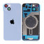 Apple iPhone 14 Plus - Rear Housing Glass + Camera Lens + Metal Plate + Magsafe Magnets (Blue)