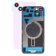 Apple iPhone 14 Plus - Rear Housing Glass + Camera Lens + Metal Plate + Magsafe Magnets (Purple)