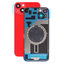 Apple iPhone 14 Plus - Rear Housing Glass + Camera Lens + Metal Plate + Magsafe Magnets (Red)