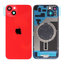 Apple iPhone 14 Plus - Rear Housing Glass + Camera Lens + Metal Plate + Magsafe Magnets (Red)