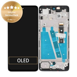 Motorola Moto G72 XT2255 - LCD Display + Touch Screen + Frame (Meteorite Gray) - 5D68C21701 Genuine Service Pack