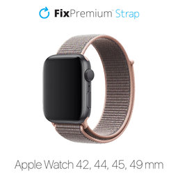 FixPremium - Nylon Strap for Apple Watch (42, 44, 45 & 49mm), pink