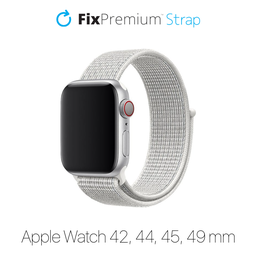 FixPremium - Nylon Strap for Apple Watch (42, 44, 45 & 49mm), white