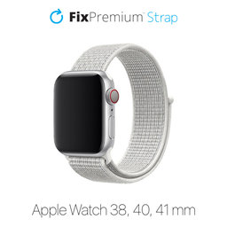 FixPremium - Nylon Strap for Apple Watch (38, 40 & 41mm), white