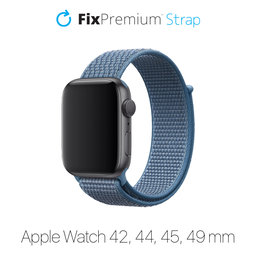 FixPremium - Nylon Strap for Apple Watch (42, 44, 45 & 49mm), blue