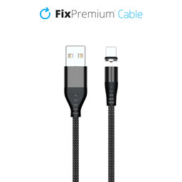 FixPremium - Lightning / USB Magnetic Cable (2m), black