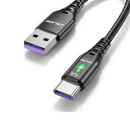 FixPremium - USB-C / USB Cable with LED Indicator (1m), black