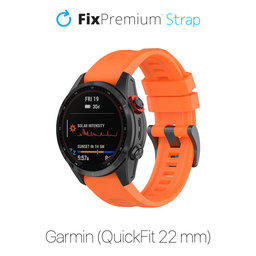 FixPremium - Silicone Strap for Garmin (QuickFit 22mm), orange