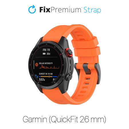 FixPremium - Silicone Strap for Garmin (QuickFit 26mm), orange