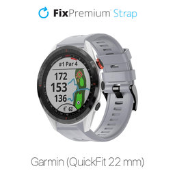 FixPremium - Silicone Strap for Garmin (QuickFit 22mm), grey