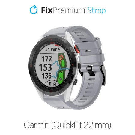 FixPremium - Silicone Strap for Garmin (QuickFit 22mm), grey