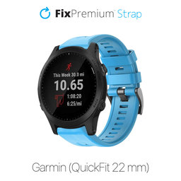 FixPremium - Silicone Strap for Garmin (QuickFit 22mm), blue