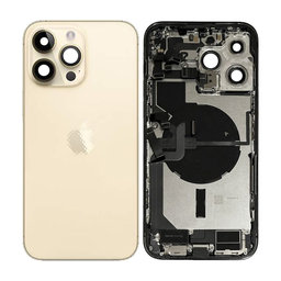 Apple iPhone 14 Pro Max - Rear Housing with Small Parts (Gold)