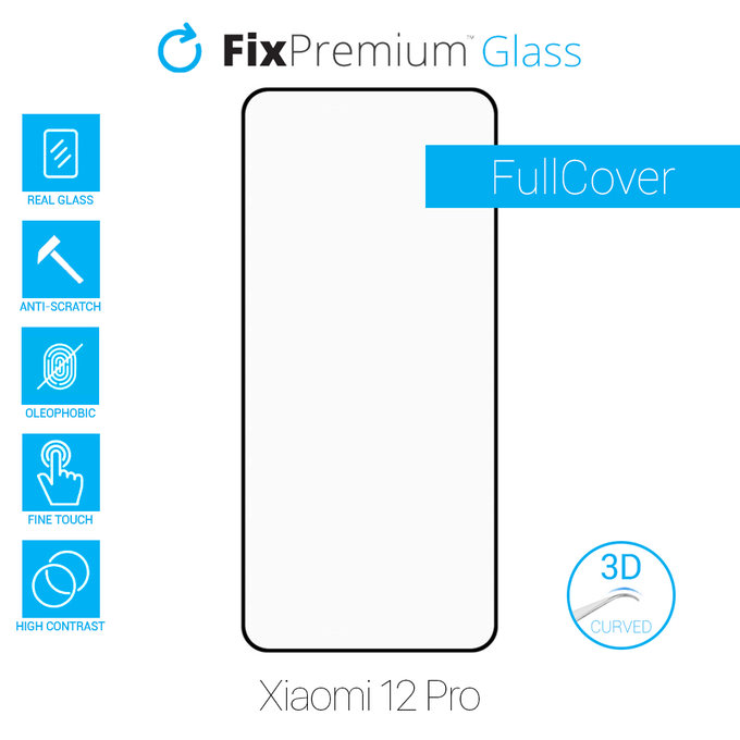 FixPremium FullCover Glass - 3D Tempered Glass for Xiaomi 12 Pro