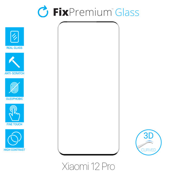 FixPremium Glass - 3D Tempered Glass for Xiaomi 12 Pro
