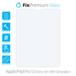 FixPremium Glass - Tempered Glass for Apple iPad Pro 12.9" (3rd Gen 2018, 4th Gen 2020, 5th Gen 2021, 6th Gen 2022)