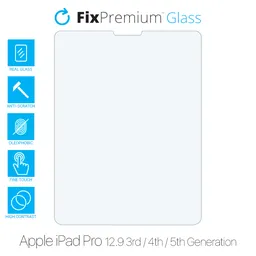 FixPremium Glass - Tempered Glass for Apple iPad Pro 12.9" (3rd Gen 2018, 4th Gen 2020, 5th Gen 2021, 6th Gen 2022)