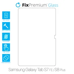FixPremium Glass - Tempered Glass for Samsung Galaxy Tab S7 FE & S8 Plus