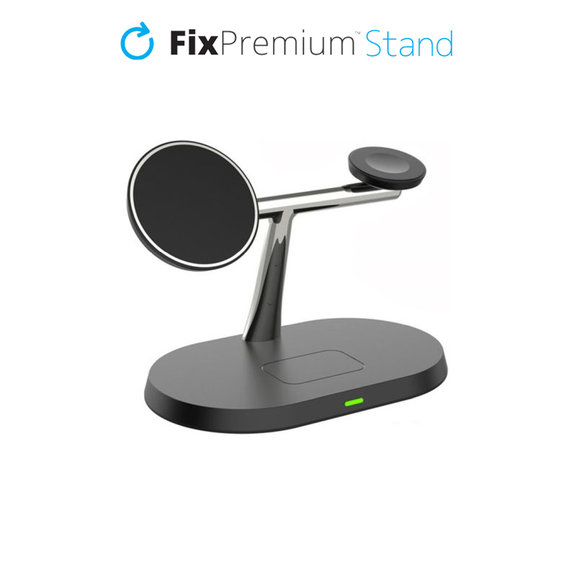 FixPremium - MagSafe Stand 3in1 for iPhone, Apple Watch & AirPods, black