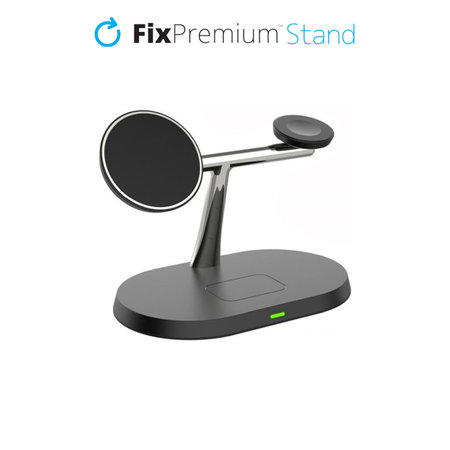 FixPremium - MagSafe Stand 3in1 for iPhone, Apple Watch & AirPods, black