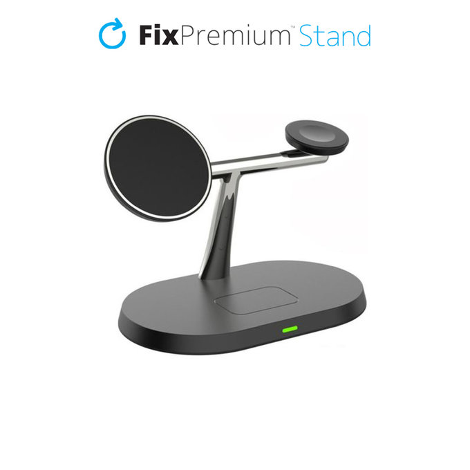 FixPremium - MagSafe Stand 3in1 for iPhone, Apple Watch & AirPods, black