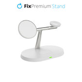 FixPremium - MagSafe Stand 3in1 for iPhone, Apple Watch & AirPods, white