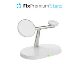 FixPremium - MagSafe Stand 3in1 for iPhone, Apple Watch & AirPods, white