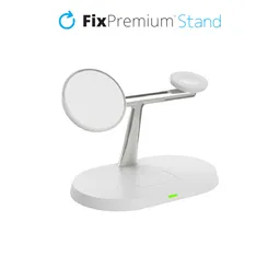 FixPremium - MagSafe Stand 3in1 for iPhone, Apple Watch & AirPods, white
