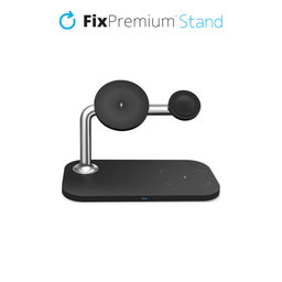 FixPremium - MagSafe Stand 3in1 for iPhone, Apple Watch & AirPods, black