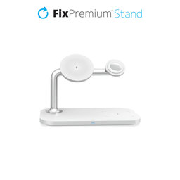 FixPremium - MagSafe Stand 3in1 for iPhone, Apple Watch & AirPods, white