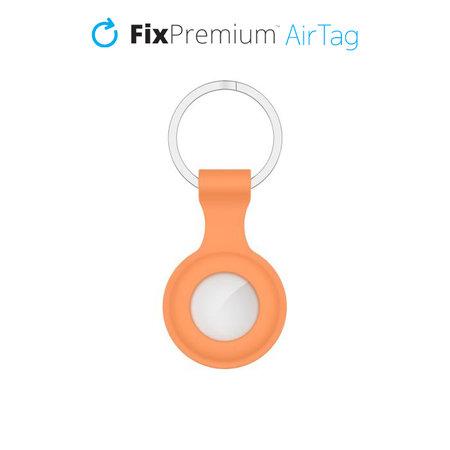 FixPremium - Silicone Keychain for AirTag, orange