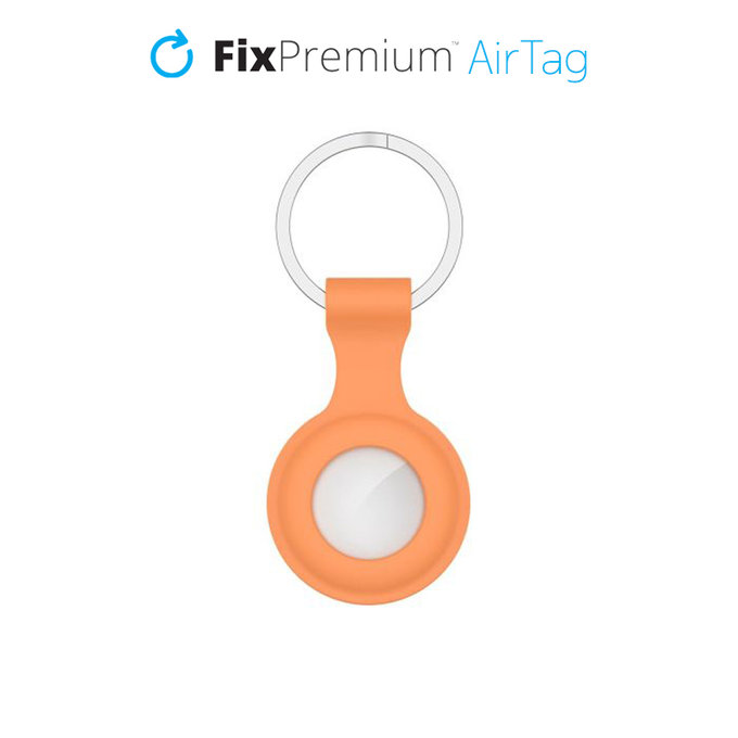 FixPremium - Silicone Keychain for AirTag, orange