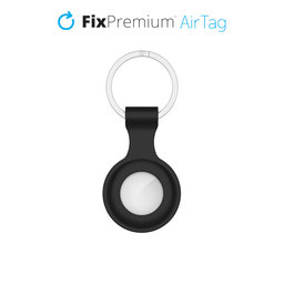 FixPremium - Silicone Keychain for AirTag, black