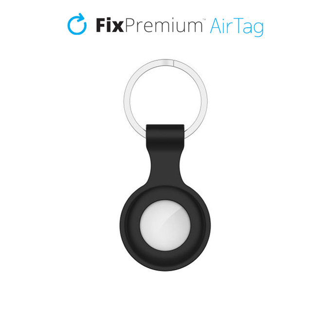 FixPremium - Silicone Keychain for AirTag, black