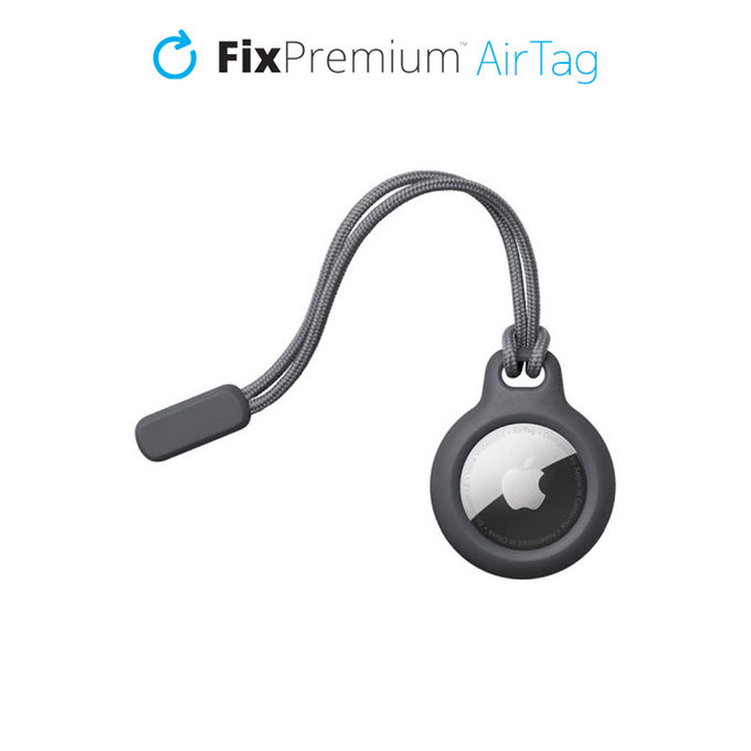 FixPremium - Case with String for AirTag, black