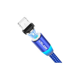 USLION - Lightning / USB Magnetic Cable (1m), blue