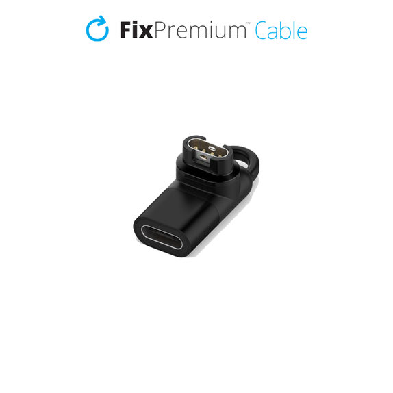 FixPremium - Reduction USB-C for Garmin Port for Watch, black