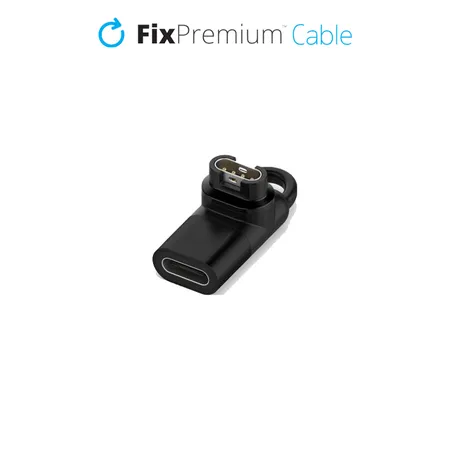 FixPremium - Reduction USB-C for Garmin Port for Watch, black