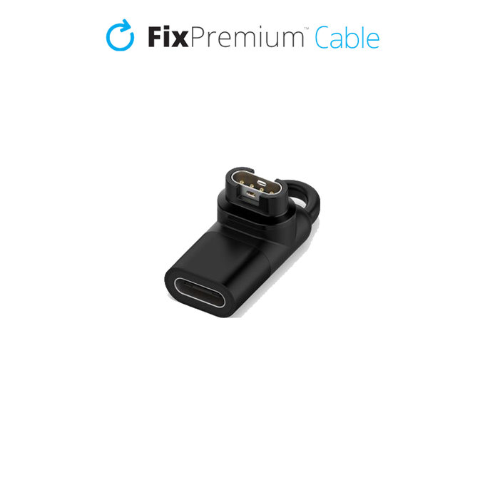 FixPremium - Reduction USB-C for Garmin Port for Watch, black