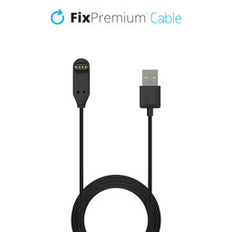 FixPremium - 90° Cable for Garmin Watch, black
